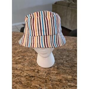 Free People‎ Striped Bucket Hat OS 7 1/2"